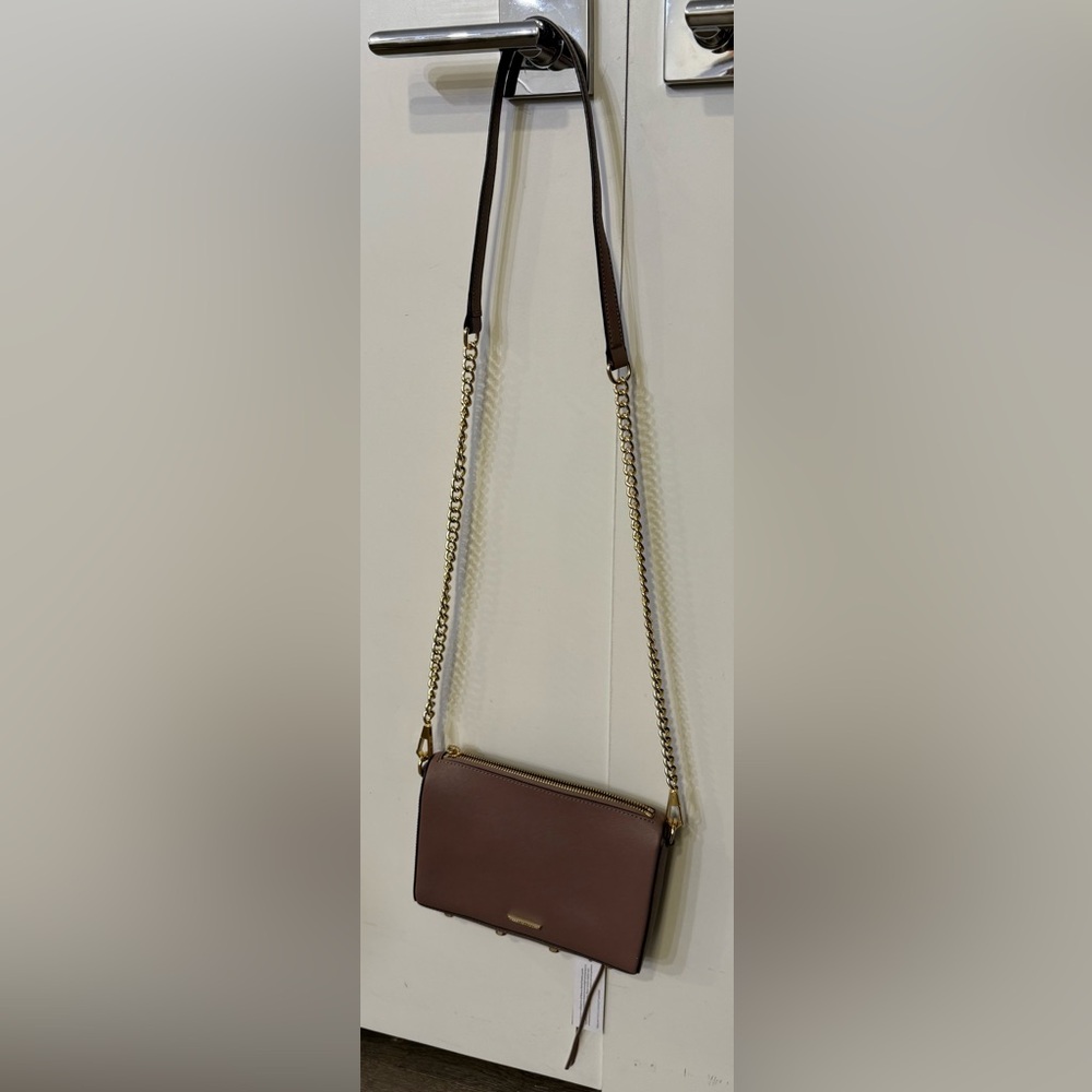 Rebecca Minkoff Mauve Avery Crossbody Bag with Gold Chain. NWT - Picture 2 of 5